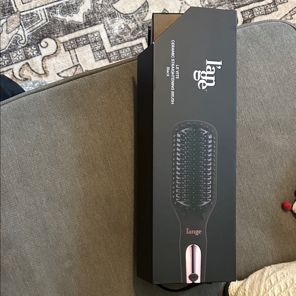 Lange Black and Pink Hair Straightening Brush